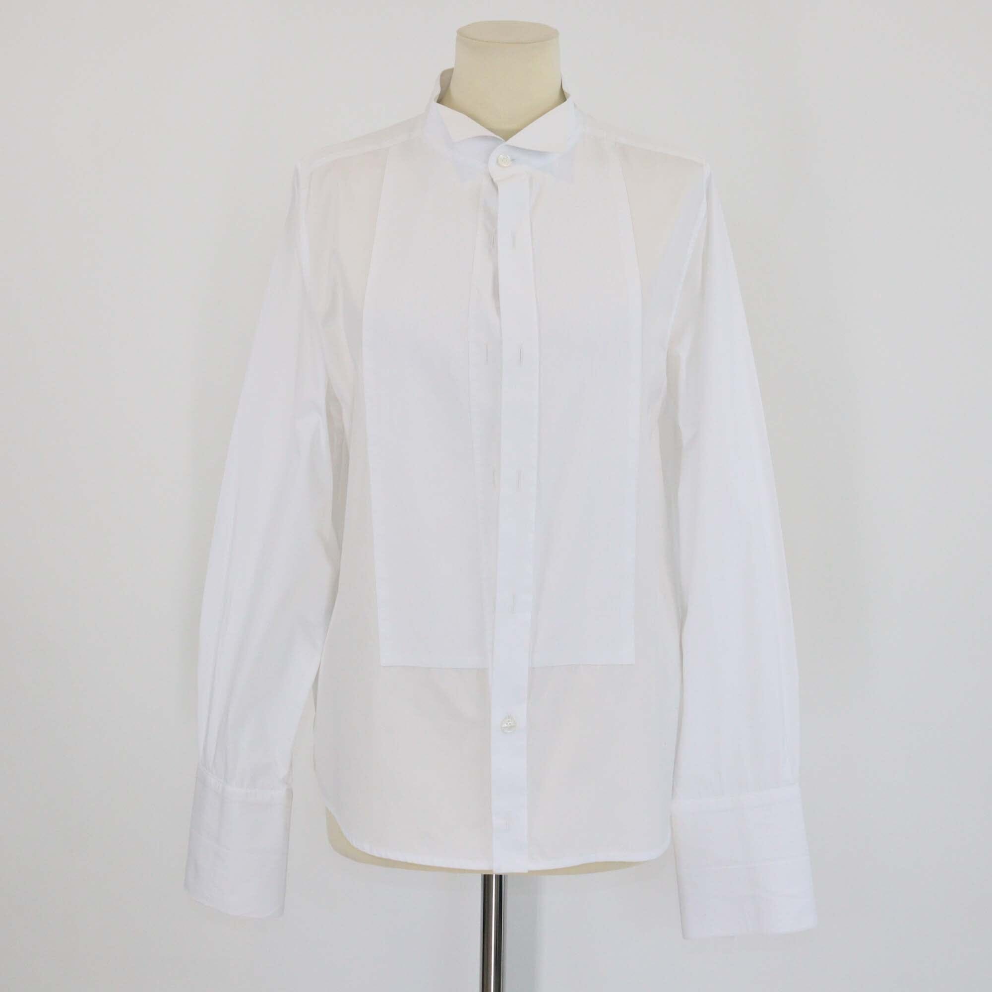 Louis Vuitton White Cotton Tuxedo Long Sleeve Shirt Womens Louis Vuitton 