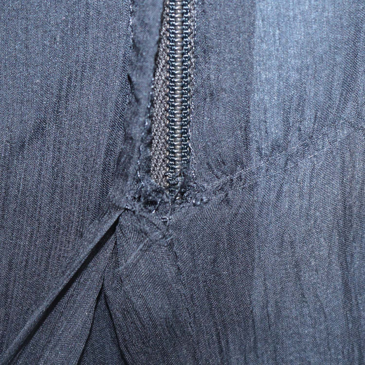Prada Navy Blue Silk Pleated Chiffon Maxi Skirt
