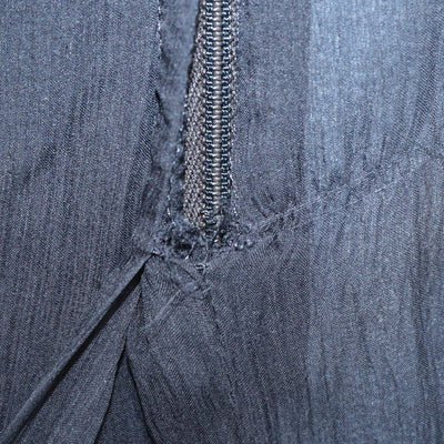 Prada Navy Blue Silk Pleated Chiffon Maxi Skirt