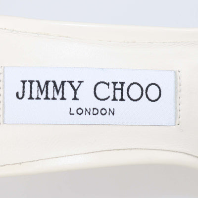 Jimmy Choo Off White Leather Skye Slide Sandals