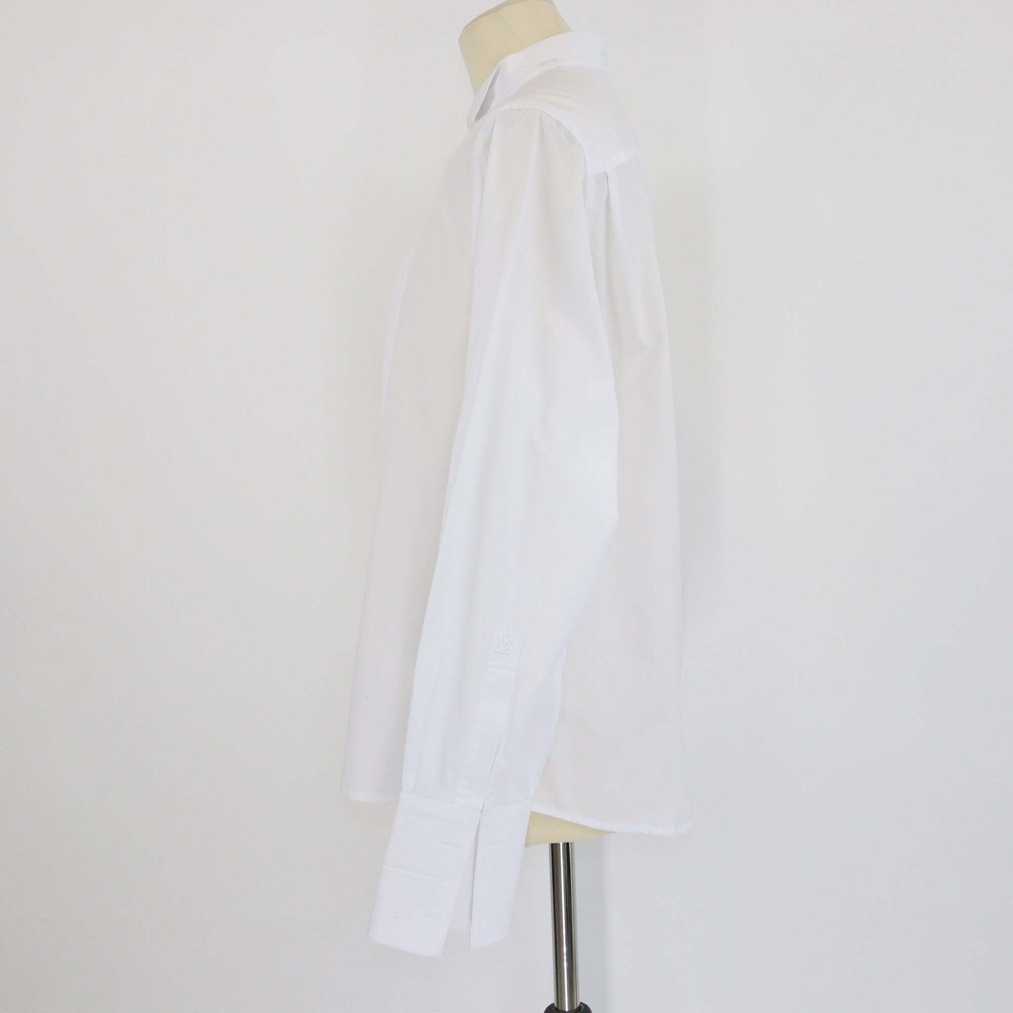 Louis Vuitton White Cotton Tuxedo Long Sleeve Shirt Womens Louis Vuitton 