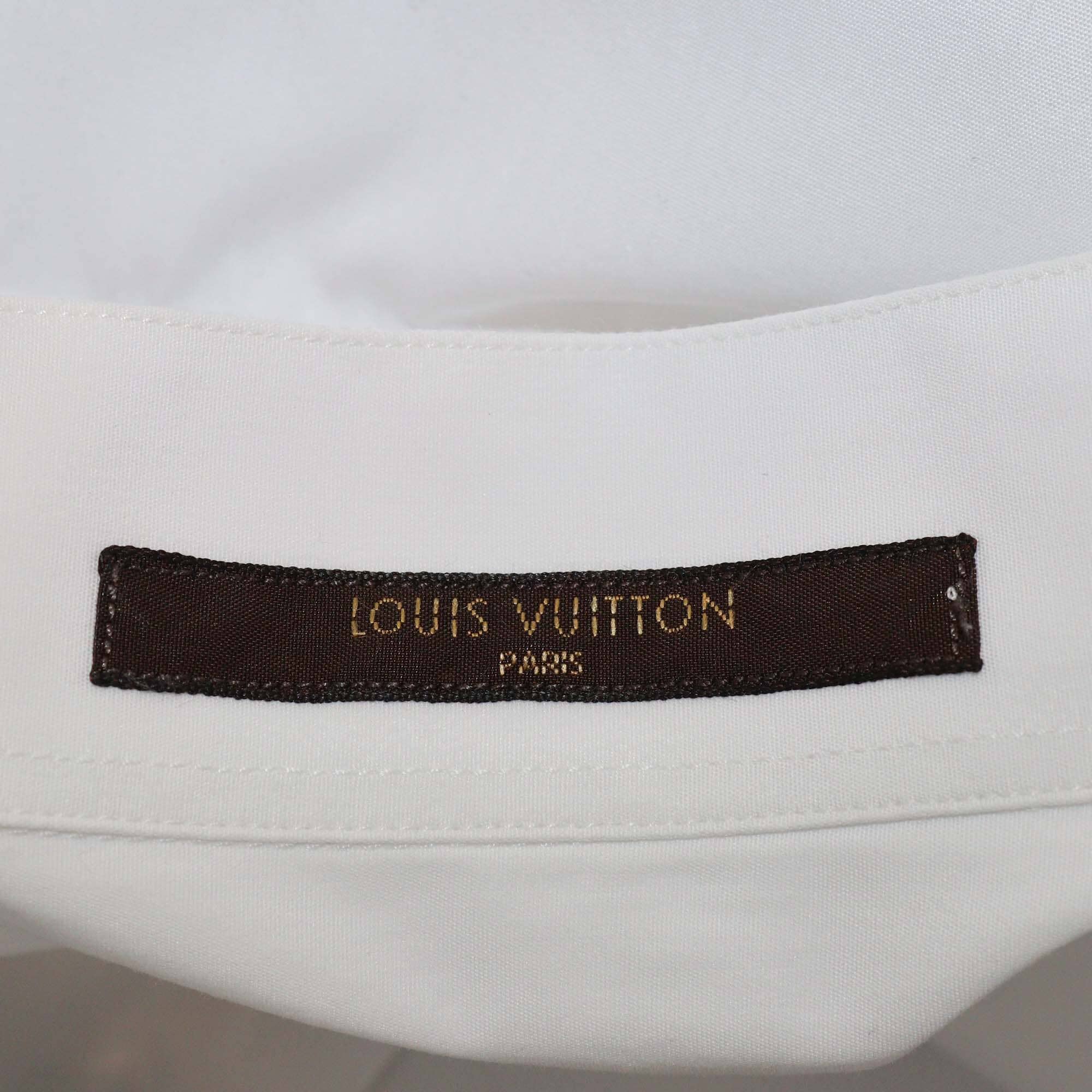 Louis Vuitton White Cotton Tuxedo Long Sleeve Shirt Womens Louis Vuitton 