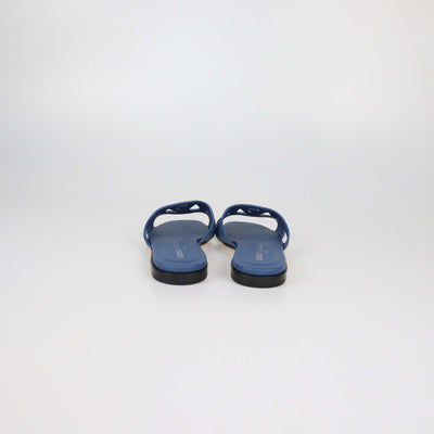 Louis Vuitton Blue Epi Leather LV Isola Flat Mules