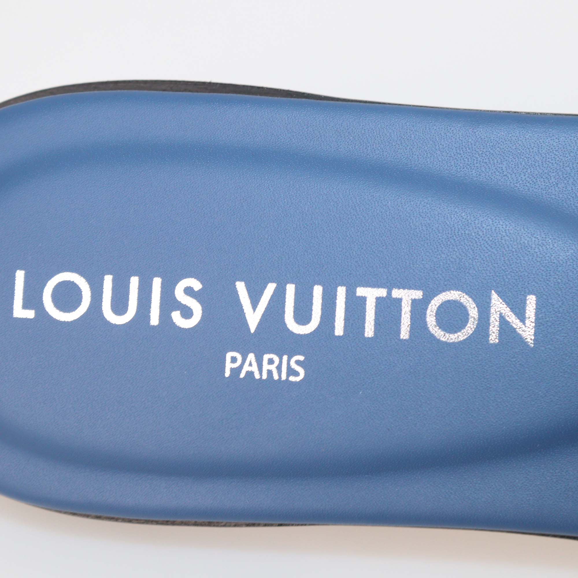 Louis Vuitton Blue Epi Leather LV Isola Flat Mules