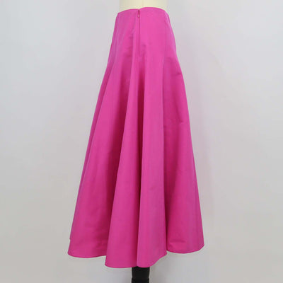 Valentino Fuchsia Blend Cotton Flared Midi Skirt