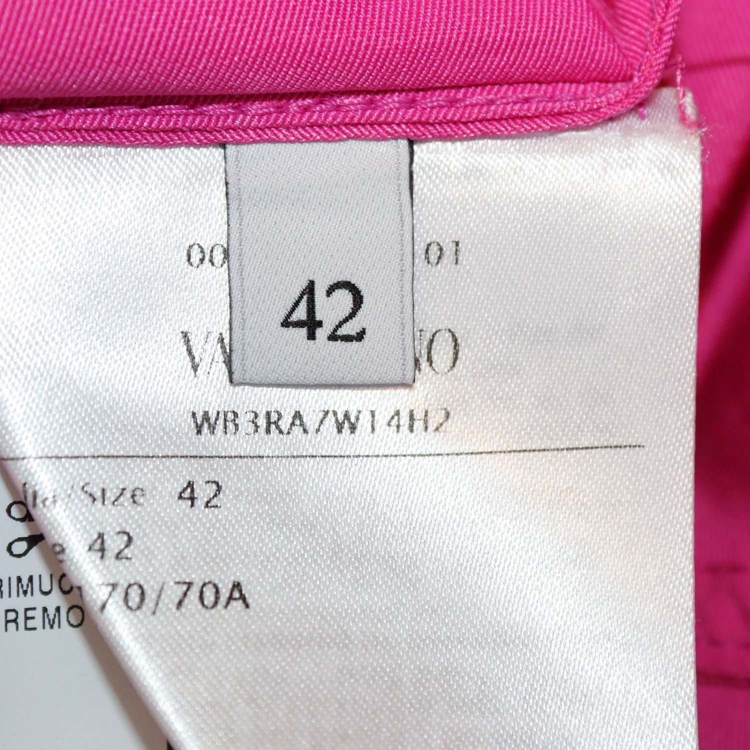 Valentino Fuchsia Blend Cotton Flared Midi Skirt