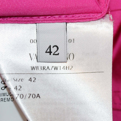 Valentino Fuchsia Blend Cotton Flared Midi Skirt