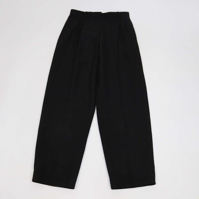 The Row Black Wool and Linen Lila's Pants