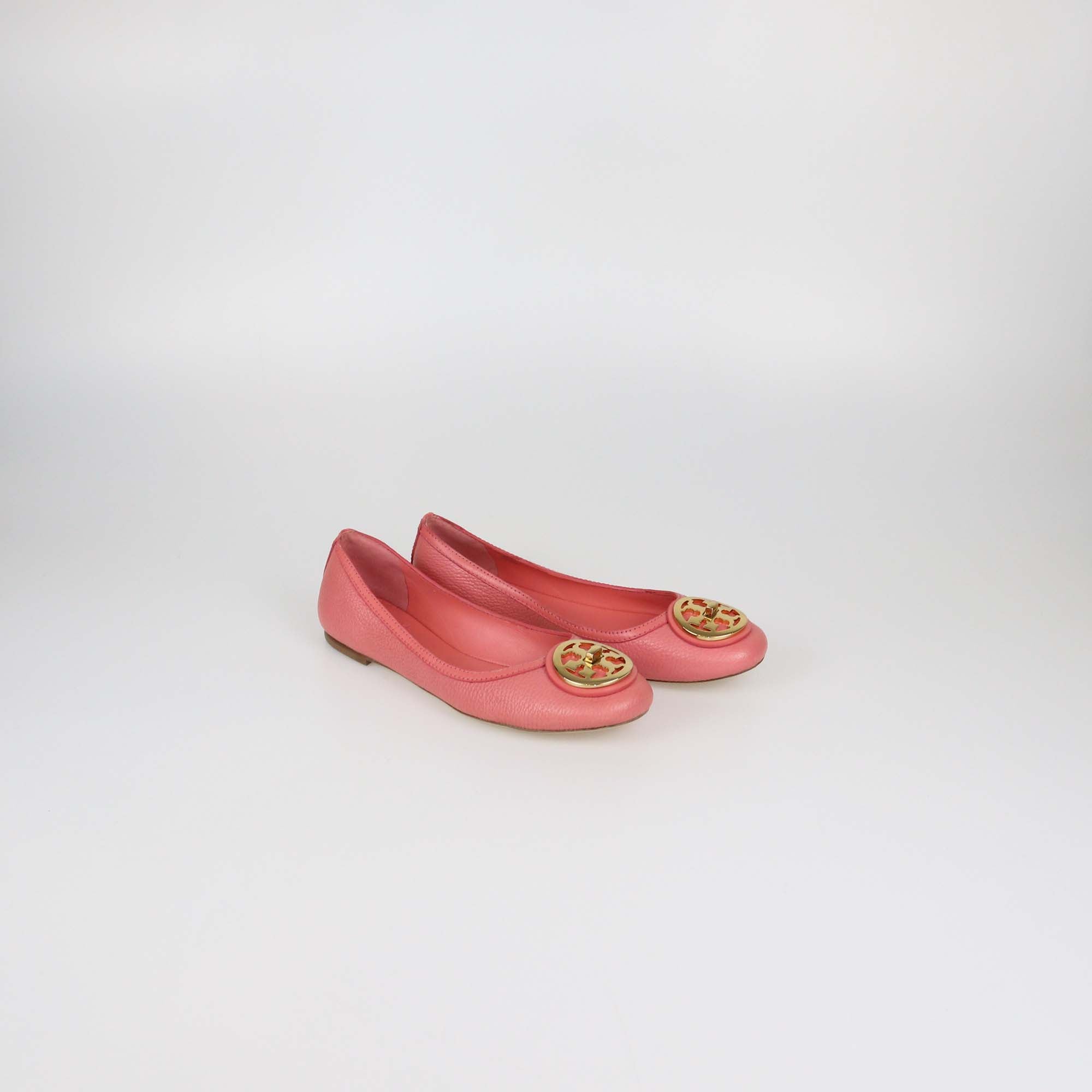 Tory Burch Raspberry Sorbet Leather Selma Ballet Flats