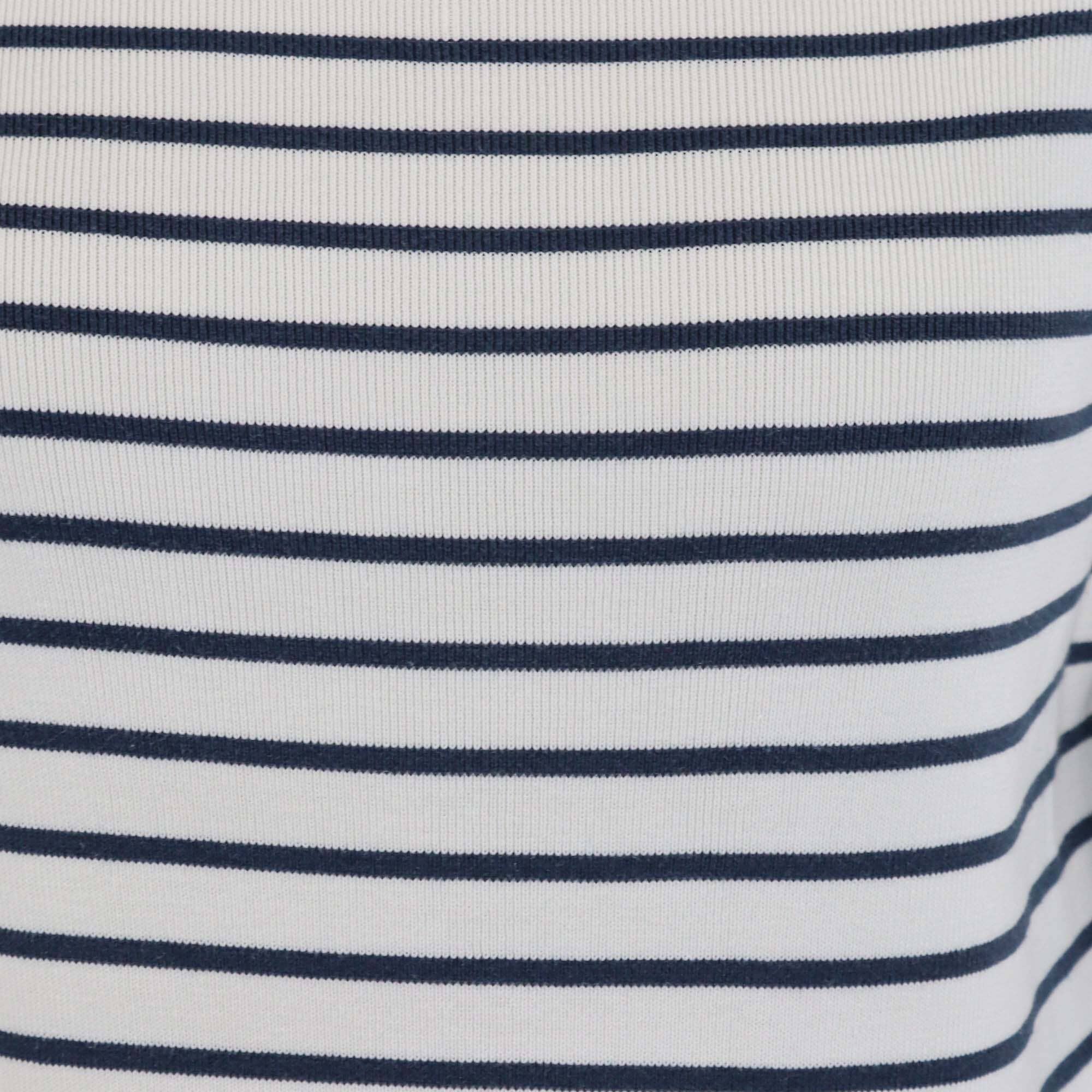 Loro Piana White/Blue Cotton Stripe Knitted Long Sleeve Sweater Womens Loro Piana 