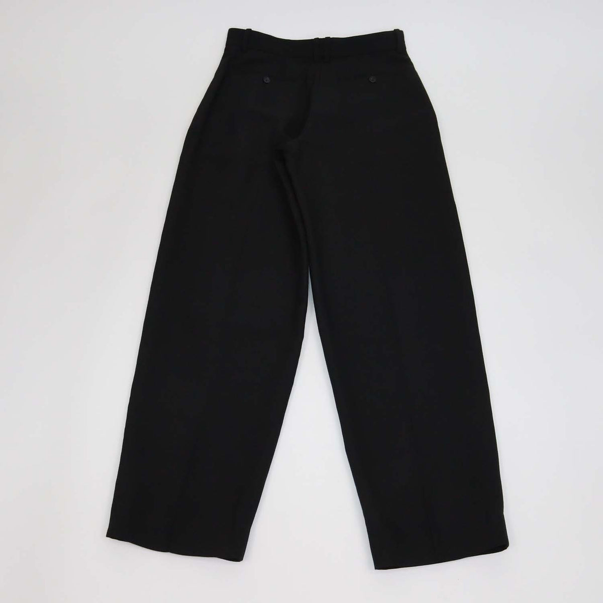The Row Black Wool and Linen Lila's Pants