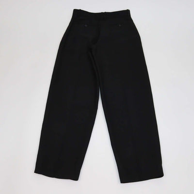 The Row Black Wool and Linen Lila's Pants