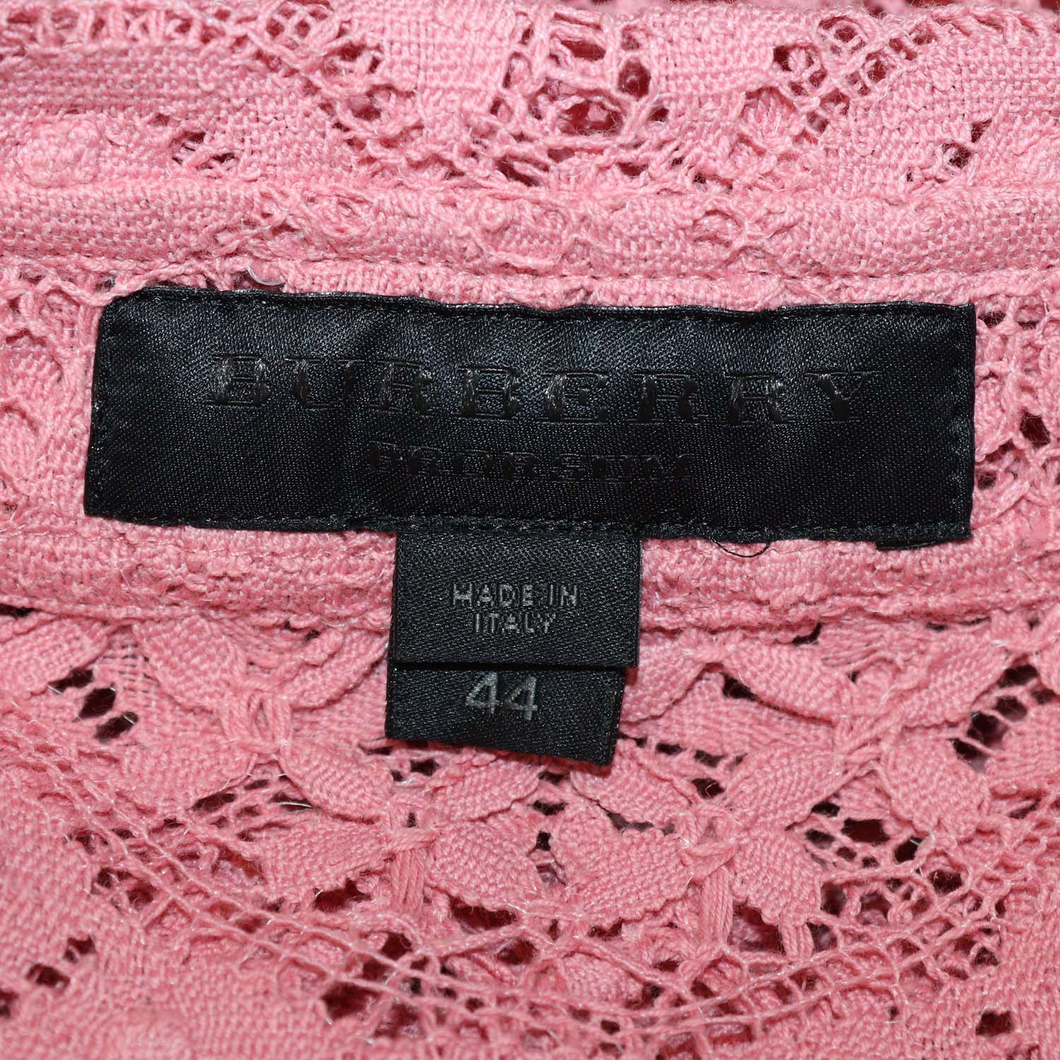 Burberry Pink Cotton Lace Shirt & Midi Skirt with Crystal Embellished Set