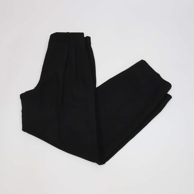 The Row Black Wool and Linen Lila's Pants
