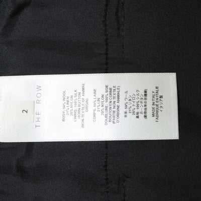 The Row Black Wool and Linen Lila's Pants
