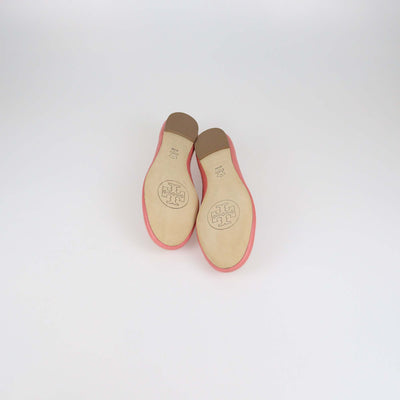 Tory Burch Raspberry Sorbet Leather Selma Ballet Flats