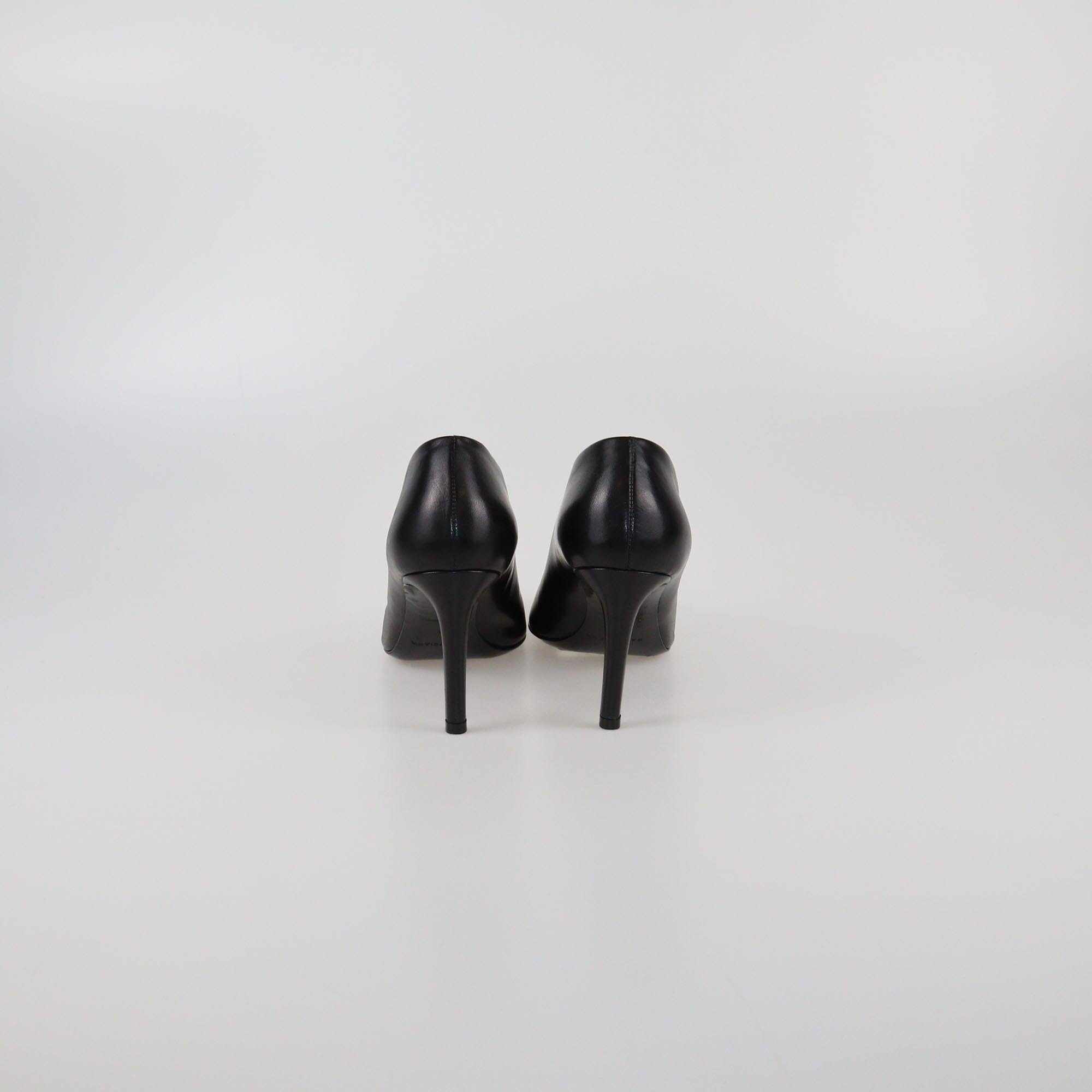 Balenciaga Black Open Peep Toe Pumps Womens Balenciaga 