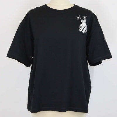 Hermes Black Cotton Faubourg Rainbow Print Crew Neck T Shirt