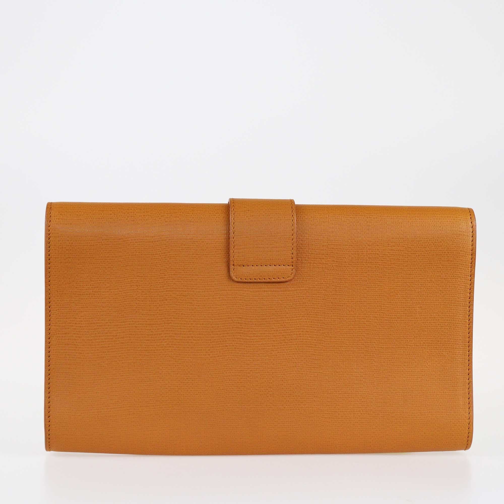 Yves Saint Laurent Brown Y-Ligne Clutch Bags Yves Saint Laurent 