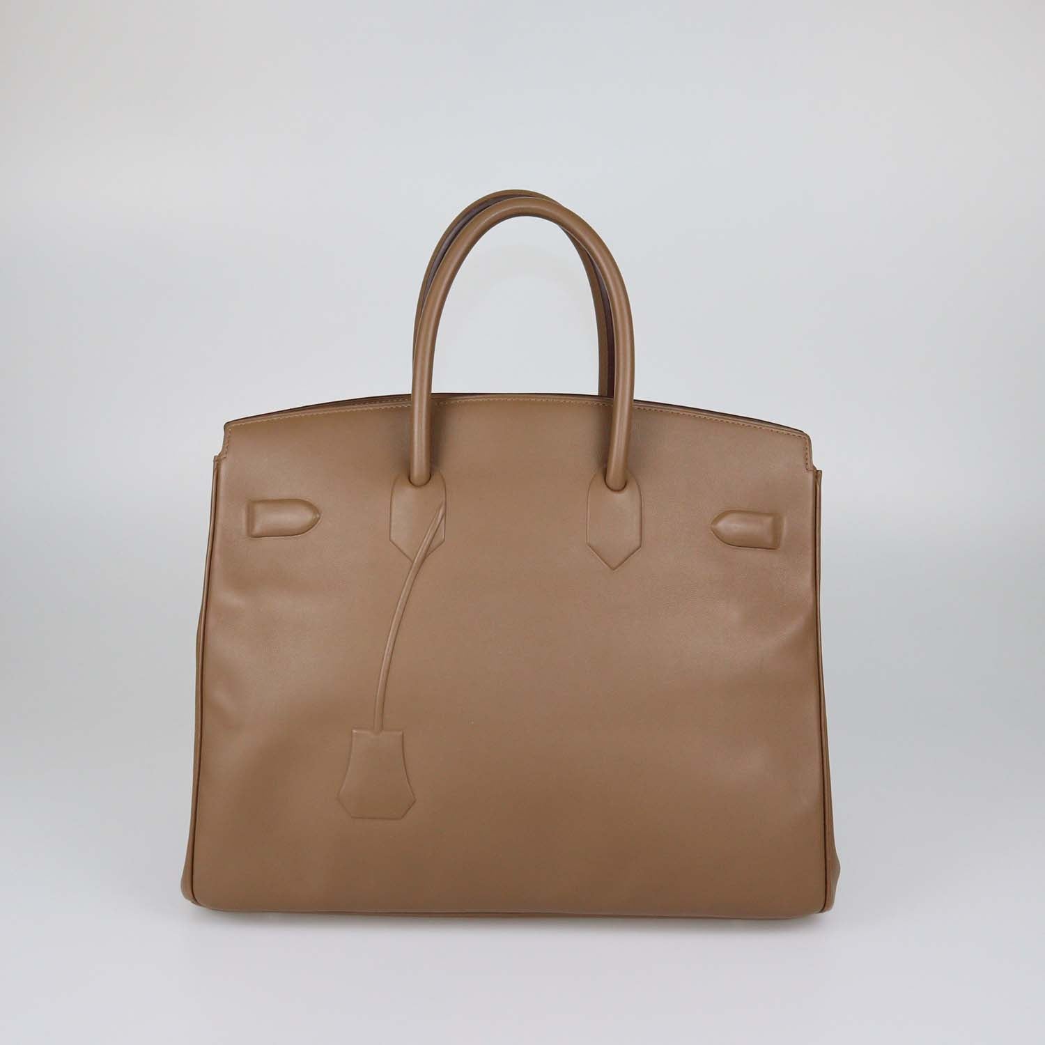 Hermes Alezan Swift Leather Shadow Birkin 35 Bag
