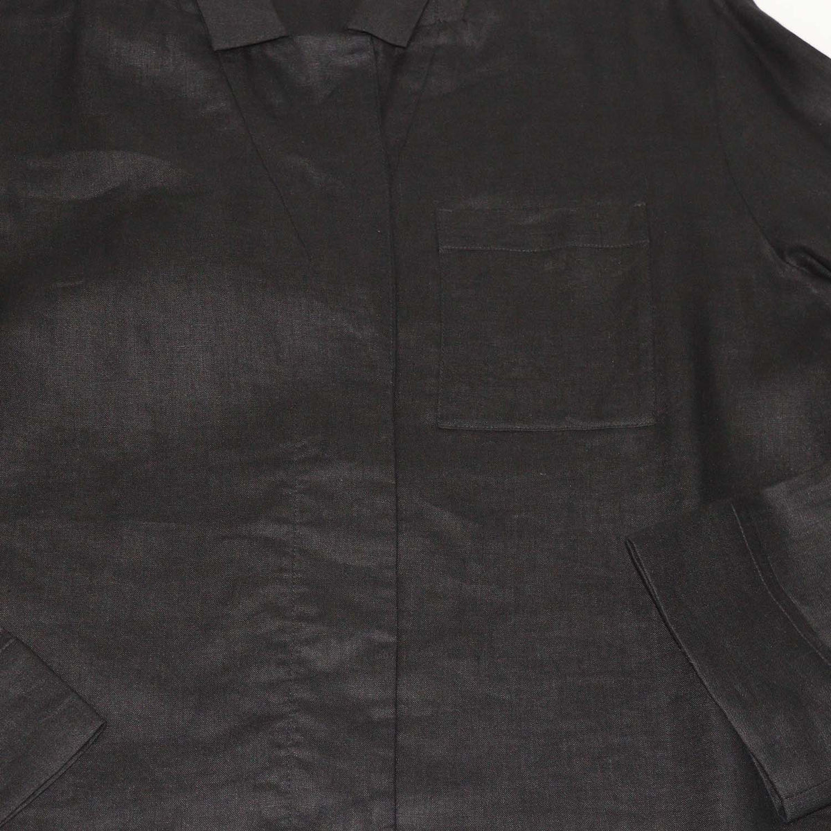 12 Storeez Black Linen Long Sleeve Shirt and Aurelia Trouser Set