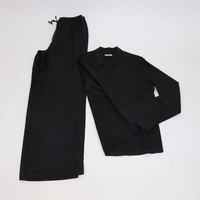 12 Storeez Black Linen Long Sleeve Shirt and Aurelia Trouser Set