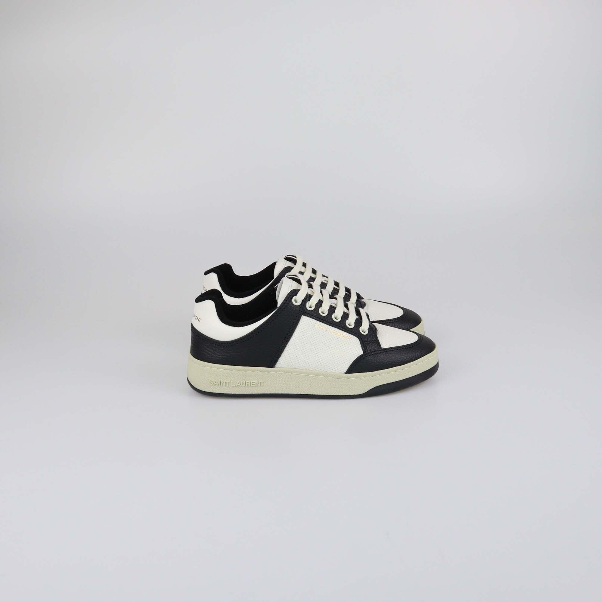 Saint Laurent Black/White SL/61 Lace Up Sneakers Womens Saint Laurent 