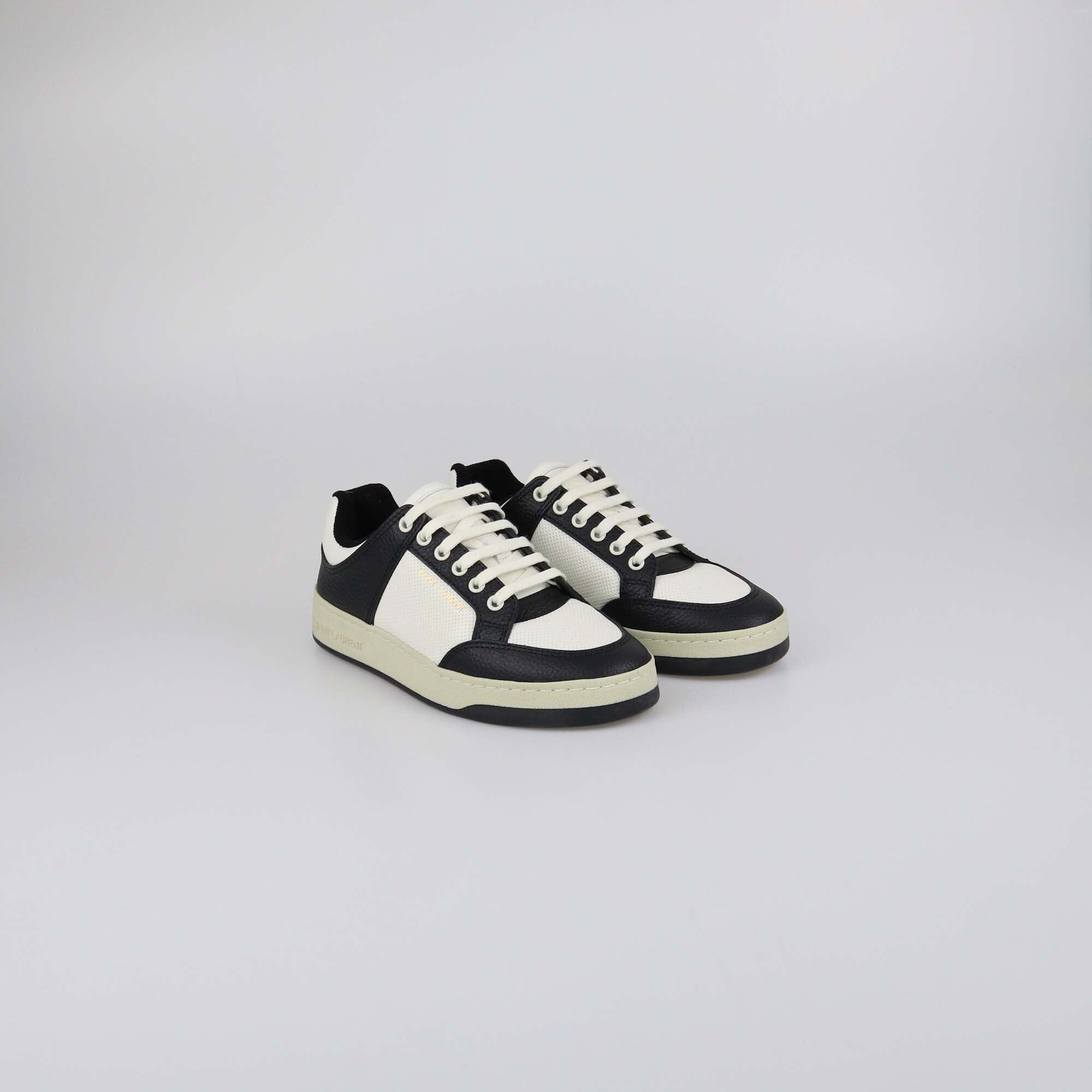 Saint Laurent Black/White SL/61 Lace Up Sneakers Womens Saint Laurent 