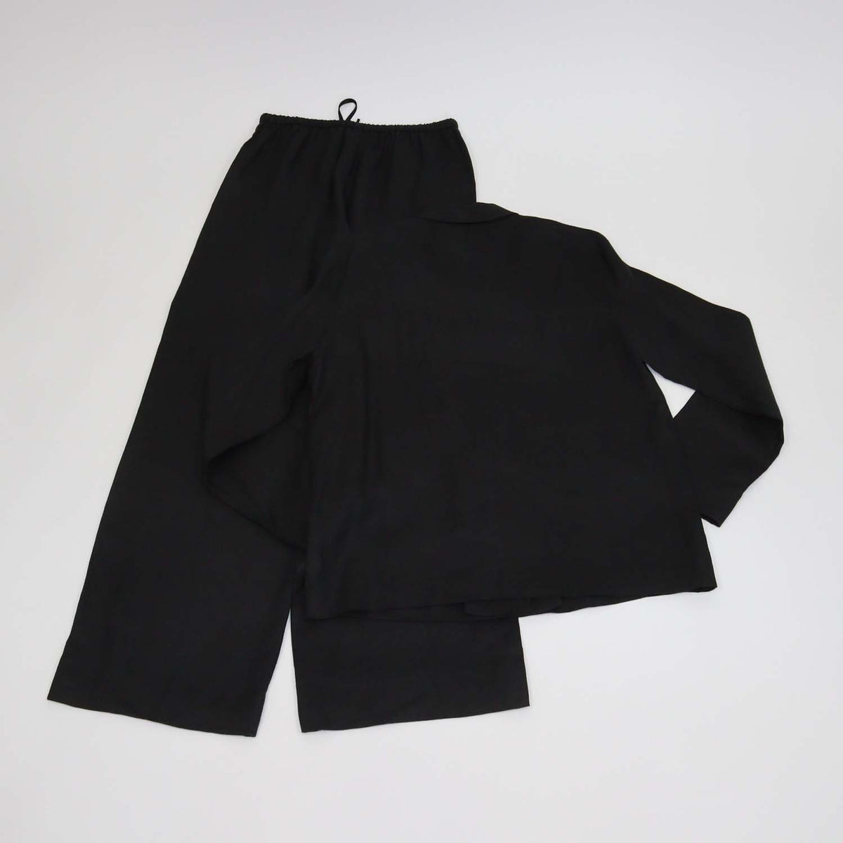 12 Storeez Black Linen Long Sleeve Shirt and Aurelia Trouser Set