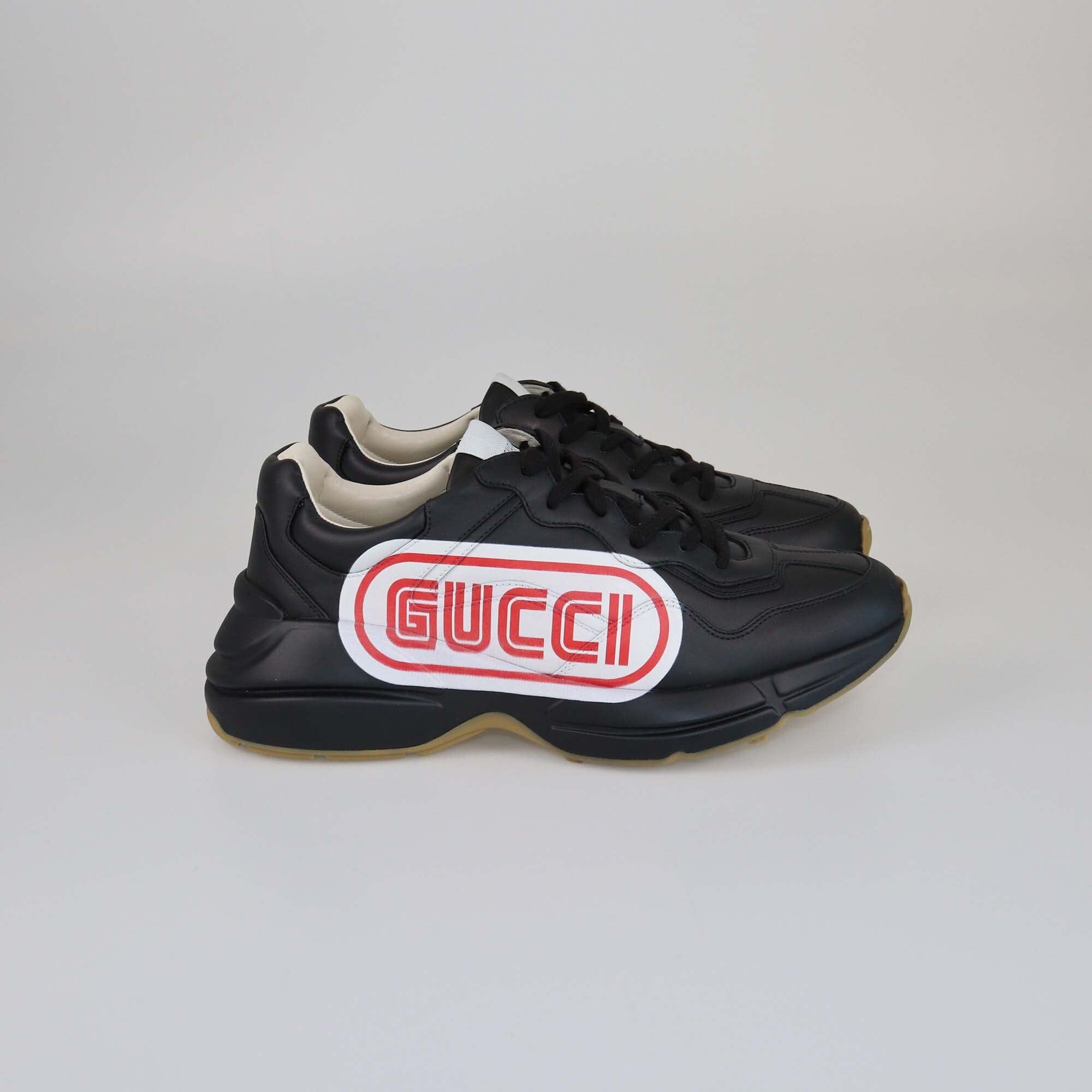 Gucci Black Sega Rhyton Low Top Sneakers Mens Gucci x Sega 