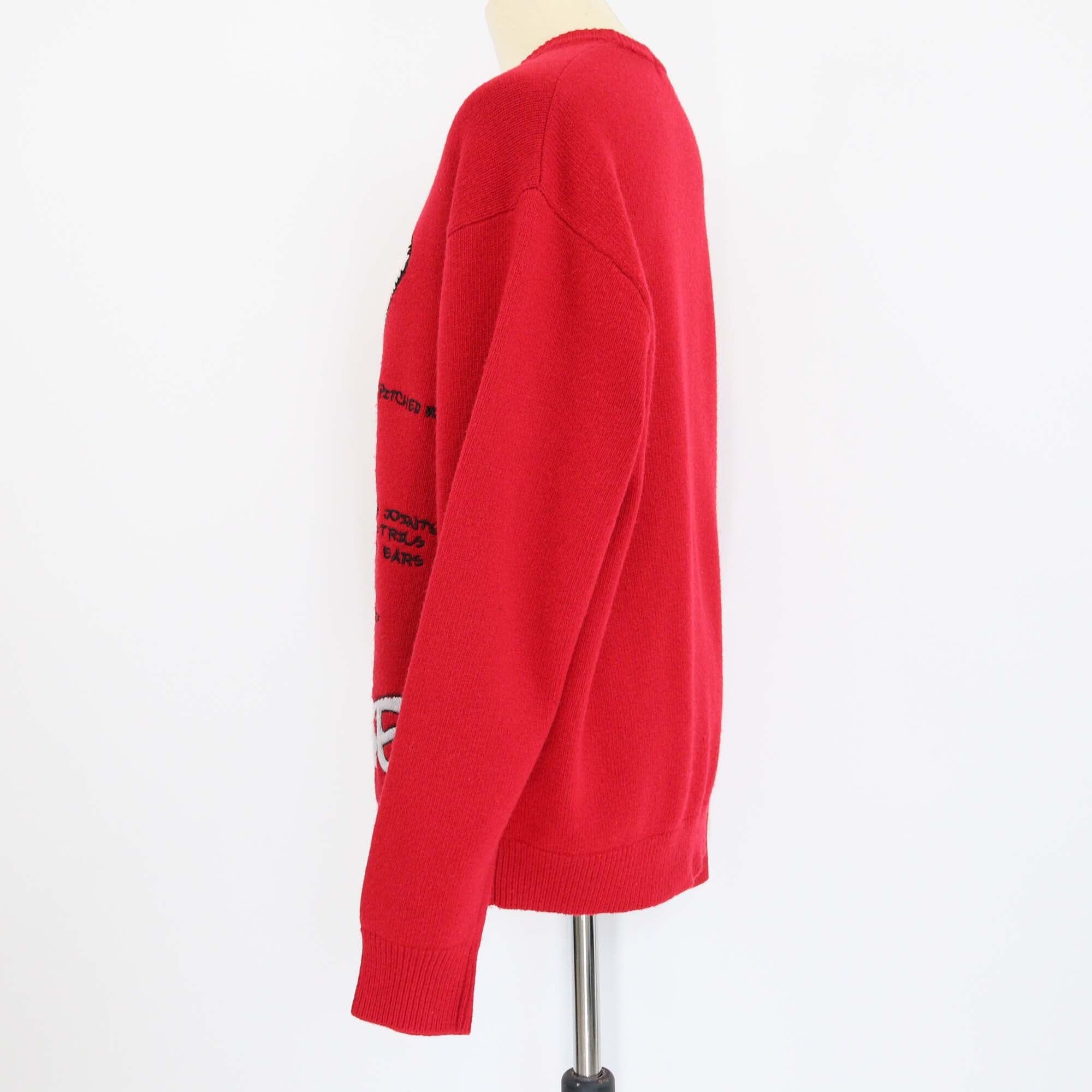 Supreme Red Knit Wool Doughboy Sweater Mens Supreme 