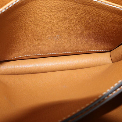 Hermes Gold Evergrain Leather Roulis 23 Bag