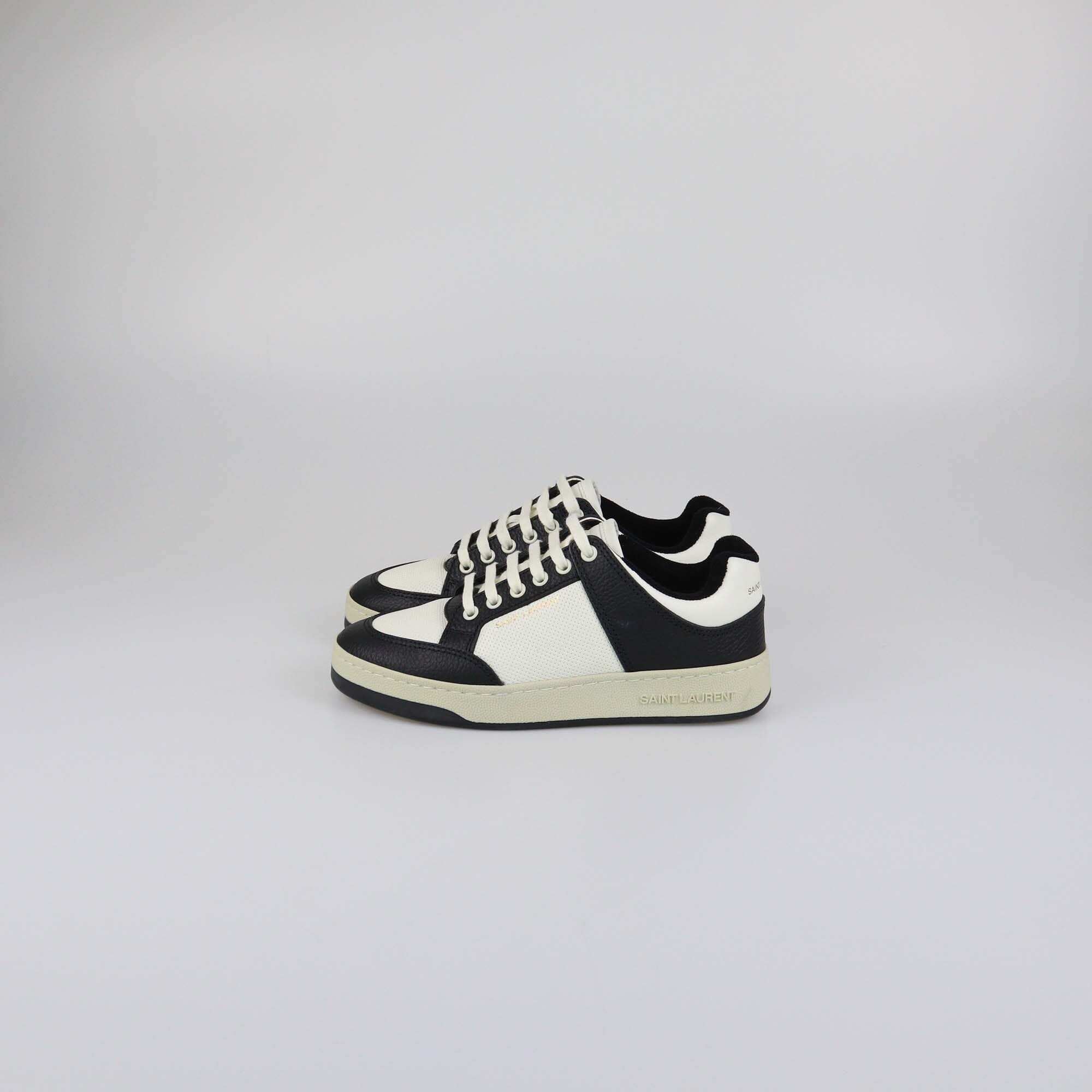 Saint Laurent Black/White SL/61 Lace Up Sneakers Womens Saint Laurent 