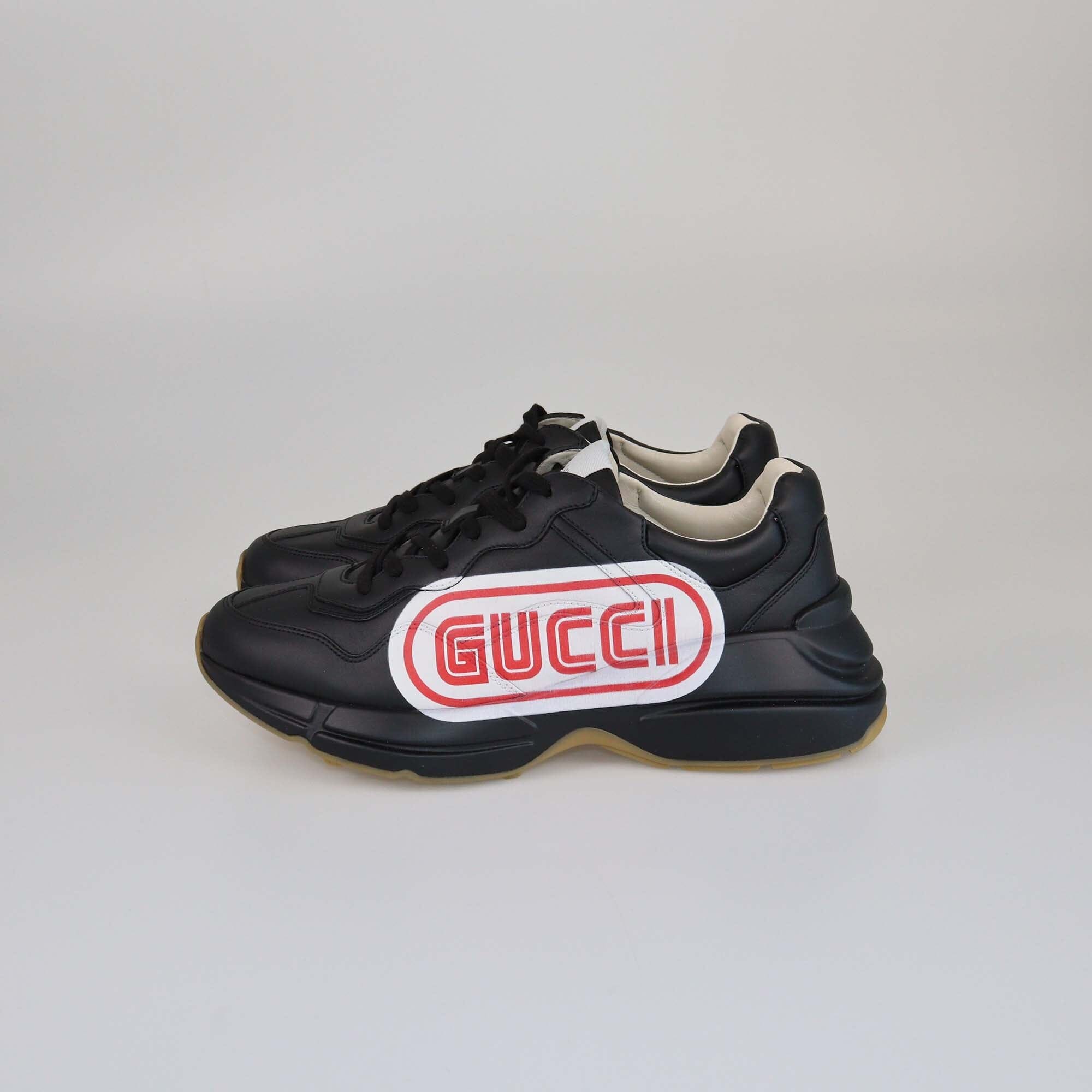 Gucci Black Sega Rhyton Low Top Sneakers Mens Gucci x Sega 