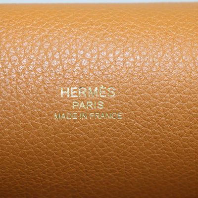 Hermes Gold Evergrain Leather Roulis 23 Bag