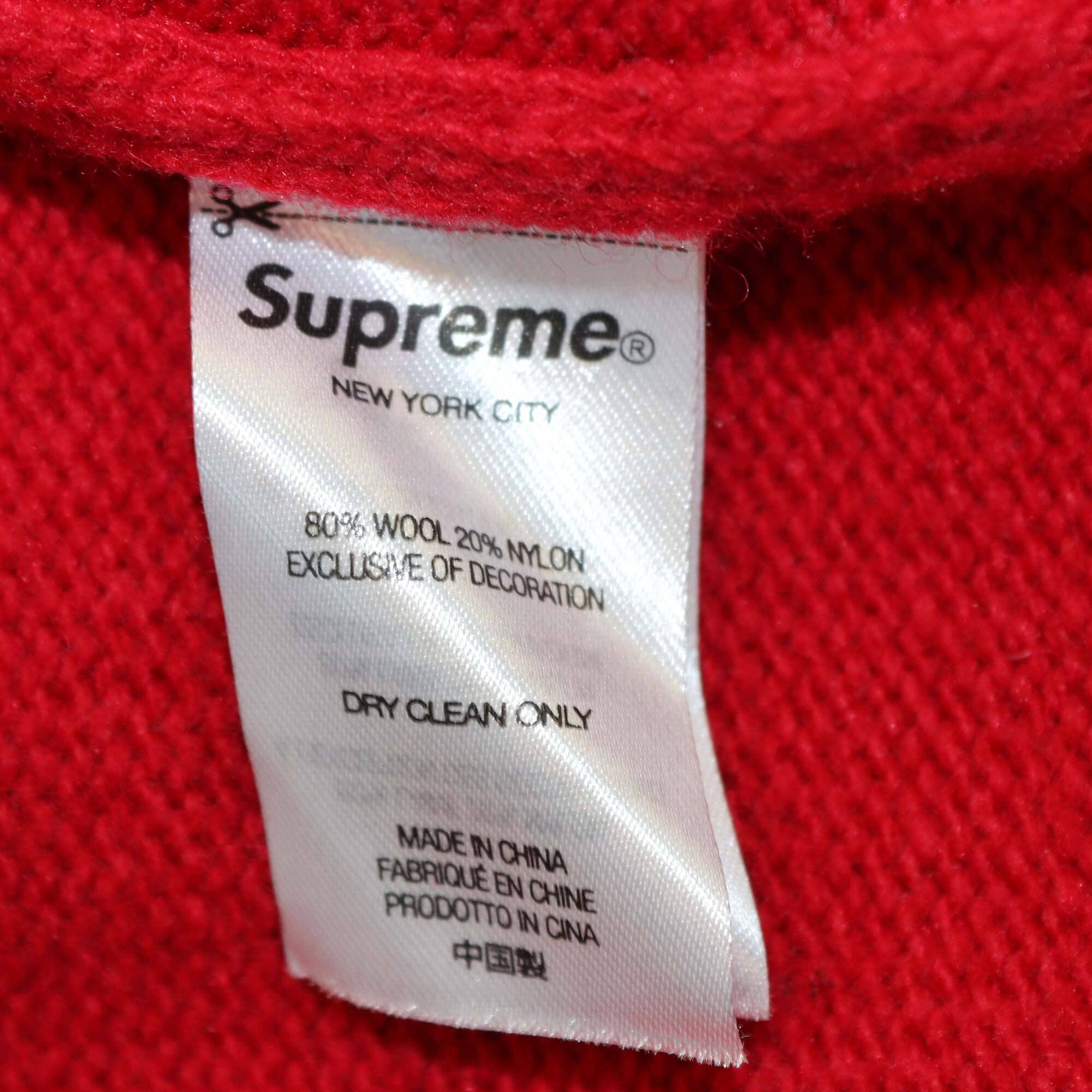 Supreme Red Knit Wool Doughboy Sweater Mens Supreme 