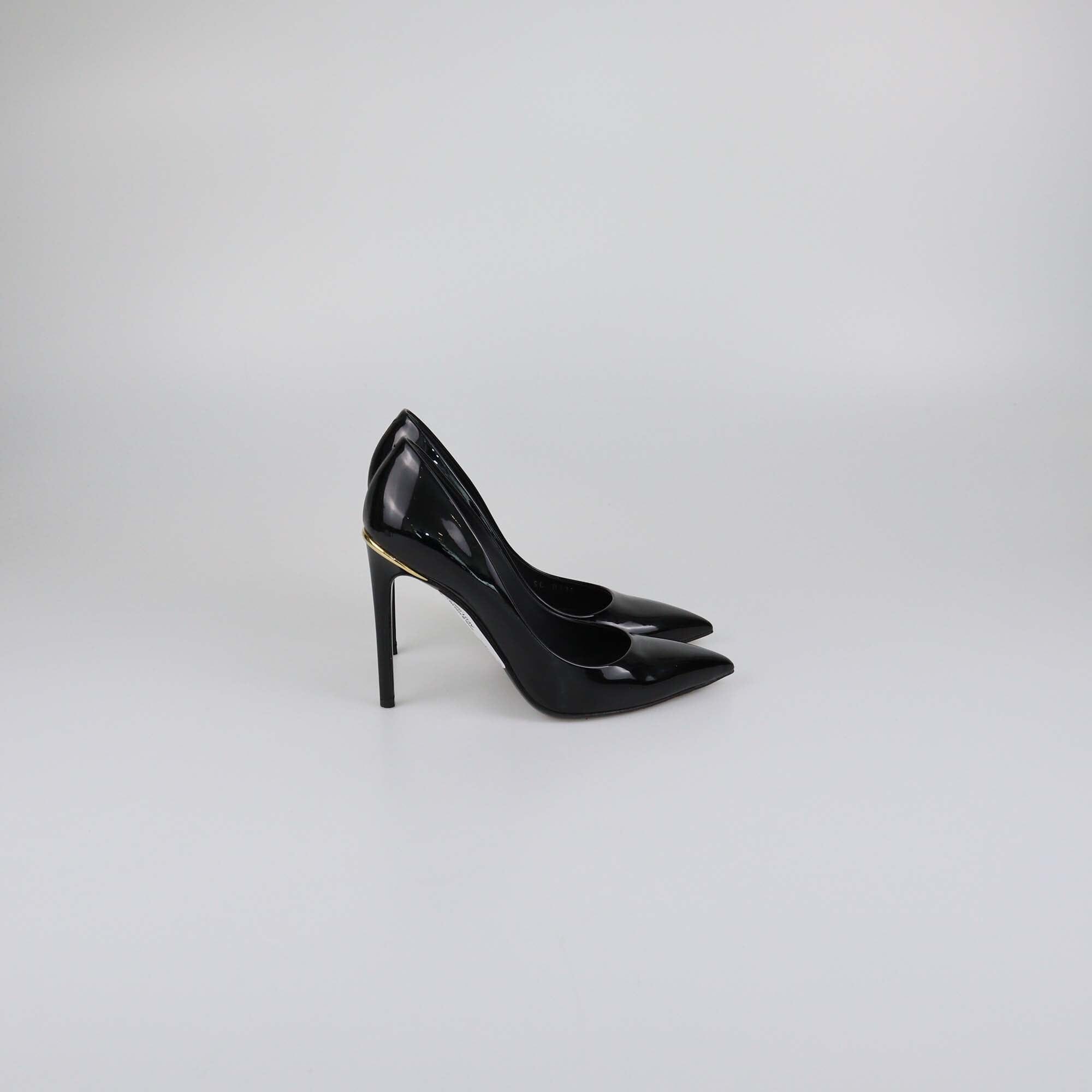 Louis Vuitton Black Patent Eyeline Pointed Toe Pumps Womens Louis Vuitton 