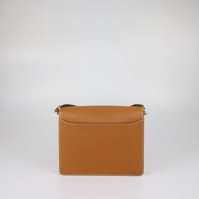 Hermes Gold Evergrain Leather Roulis 23 Bag