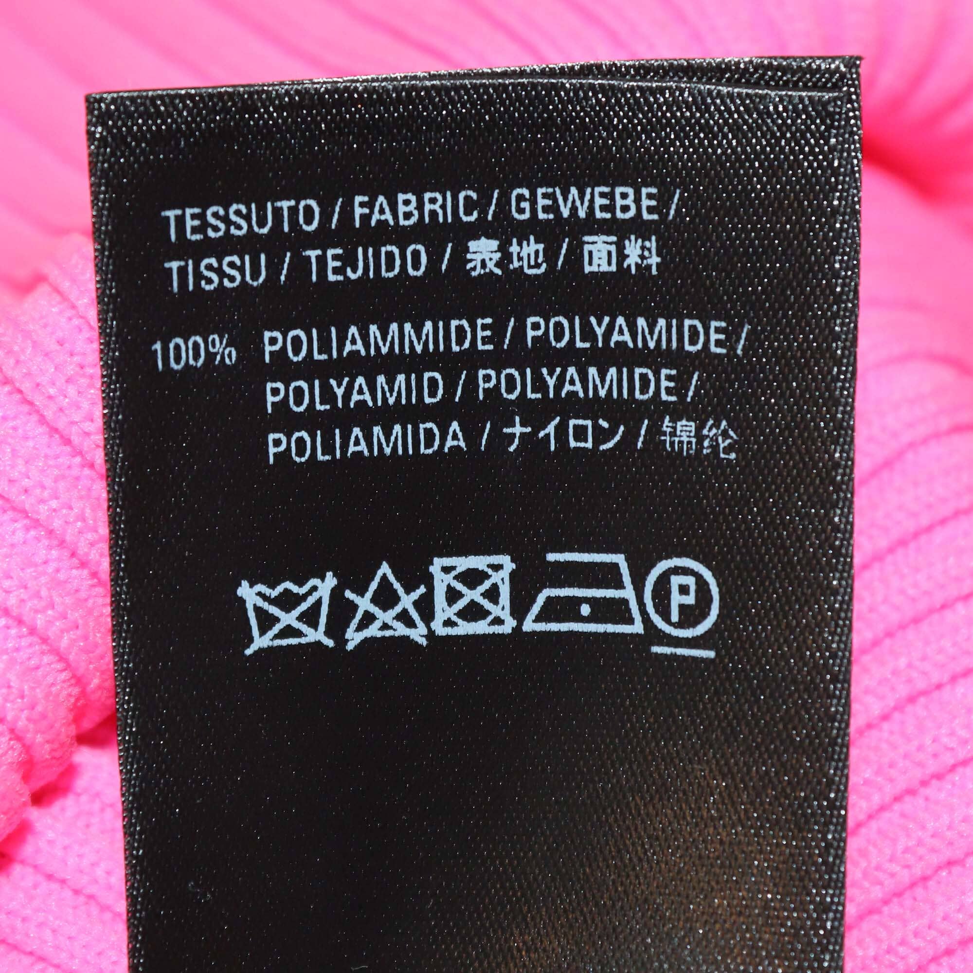 Balenciaga Neon Pink All Over Logo Polyamide Crewneck Sweater Womens Balenciaga 