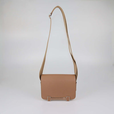 Hermes Quebracho Chevre Mysore Leather Geta Bag