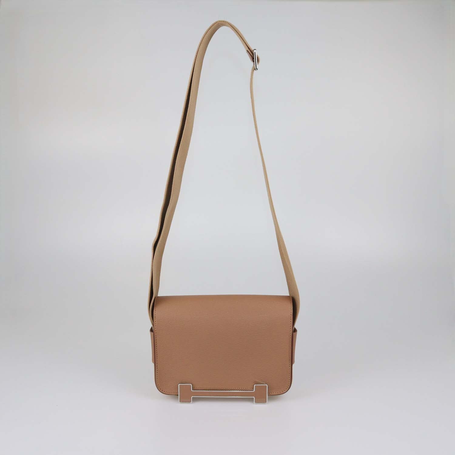 Hermes Quebracho Chevre Mysore Leather Geta Bag