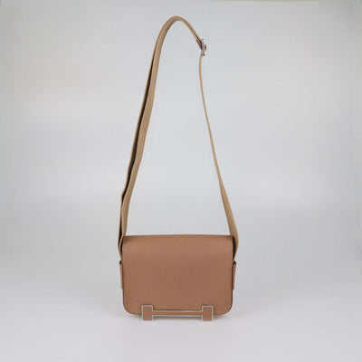Hermes Quebracho Chevre Mysore Leather Geta Bag