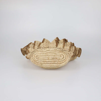 Zimmermann Natural Raffia Small Goldentime Ruffle Tote