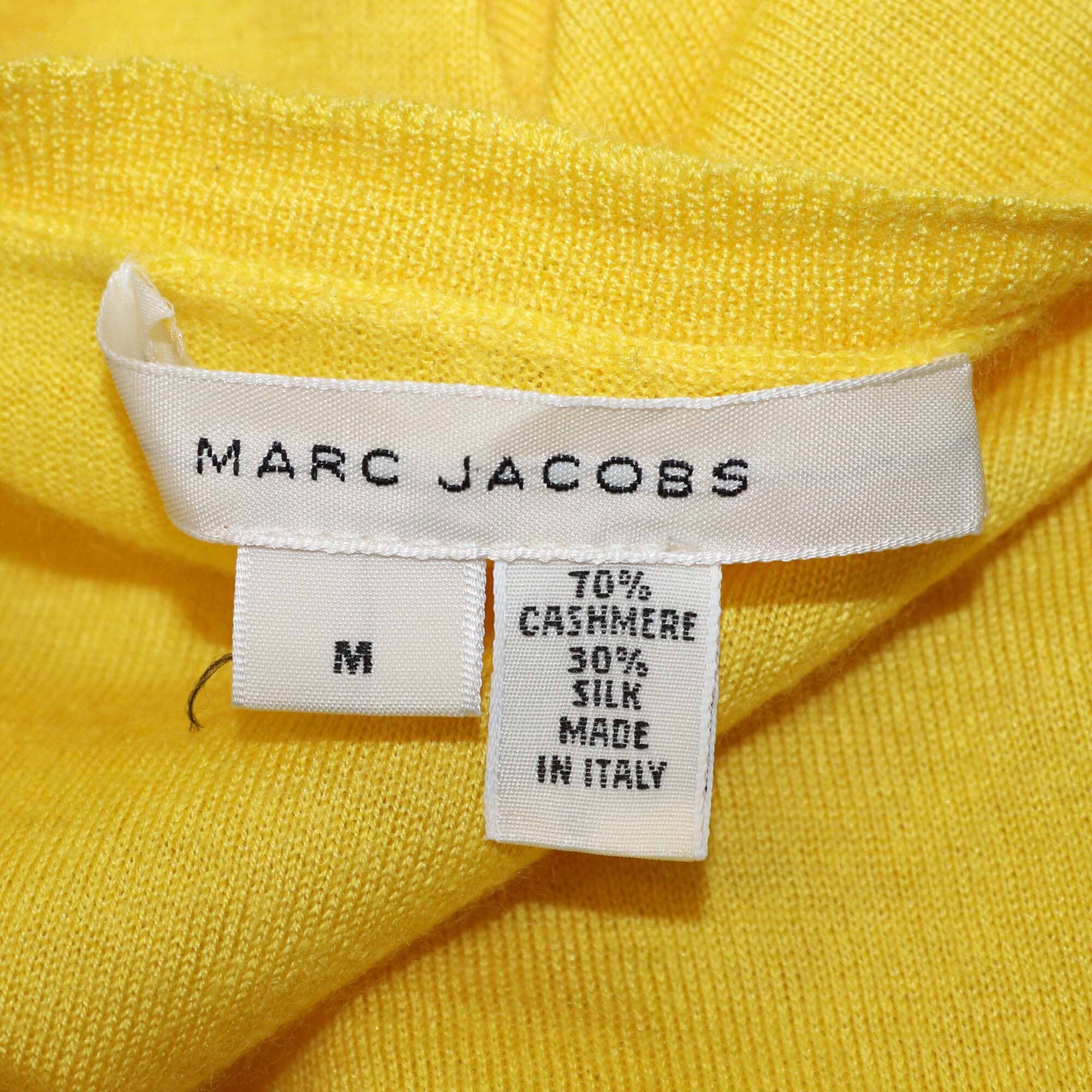 Marc Jacobs Yellow Cashmere Knitted Long Sleeve Sweater Womens Marc Jacobs 