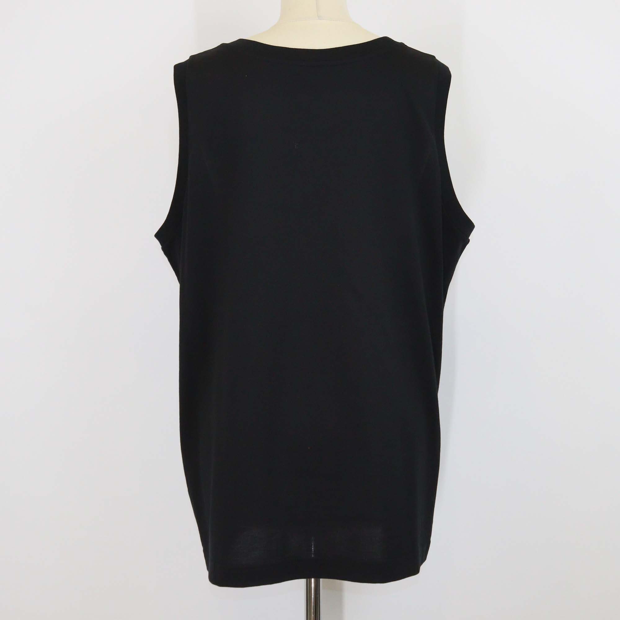 Dolce & Gabbana Black Cotton DG Pearl & Crystal Embellished Tank Top