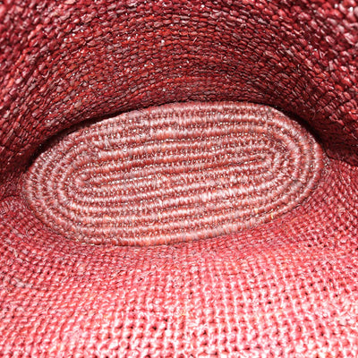 Zimmermann Chocolate Raffia Medium Goldentime Ruffle Tote