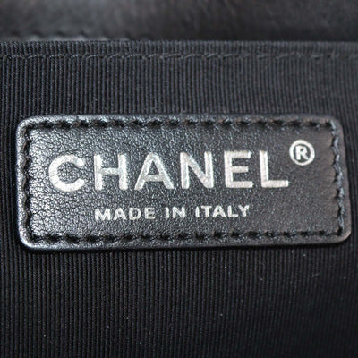 Chanel Black Leather Medium Reverso Boy Flap Bag