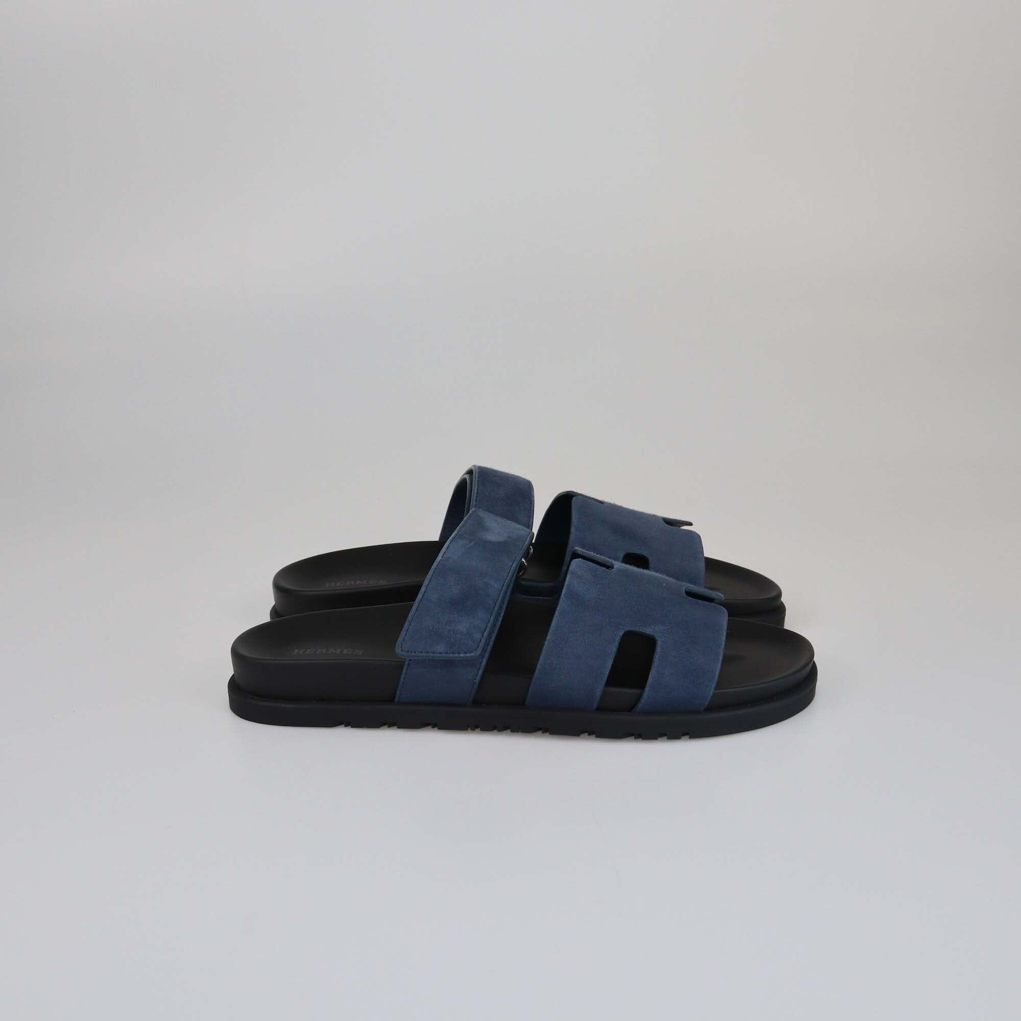 Hermes Bleu Celeste Chypre Sandals Womens Hermes 