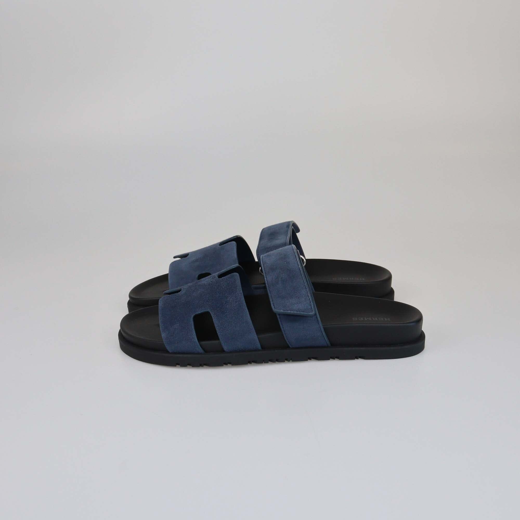 Hermes Bleu Celeste Chypre Sandals Womens Hermes 