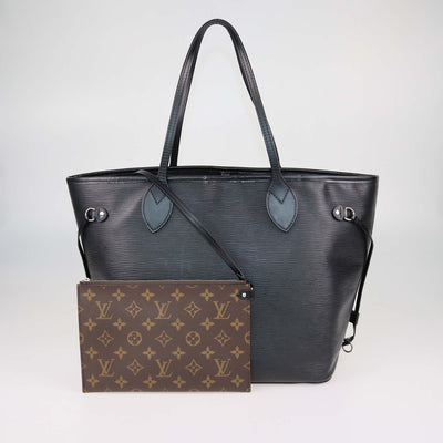 Louis Vuitton Black Epi Leather Neverfull MM Bag